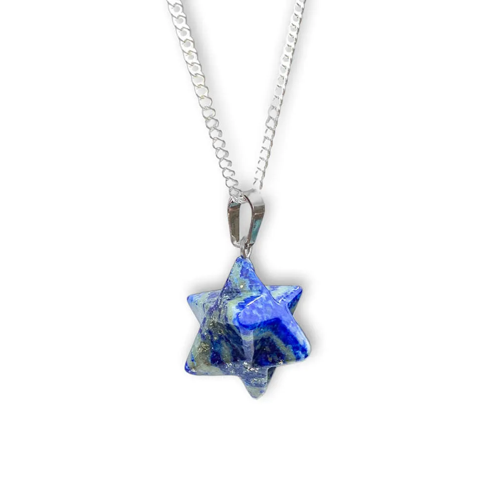 Crystal Stone Merkaba Pendant Necklace