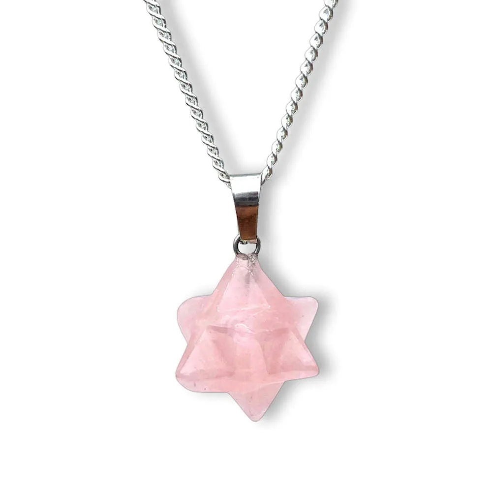 Crystal Stone Merkaba Pendant Necklace