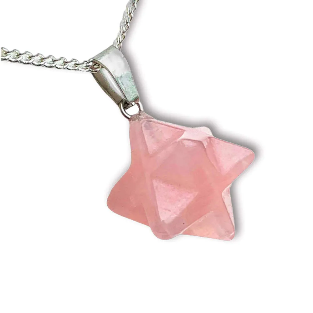 Crystal Stone Merkaba Pendant Necklace