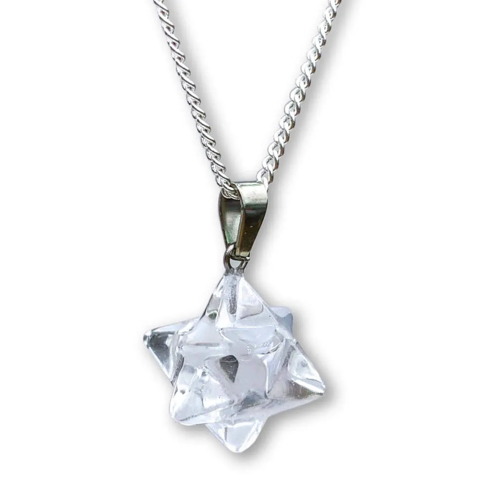 Crystal Stone Merkaba Pendant Necklace