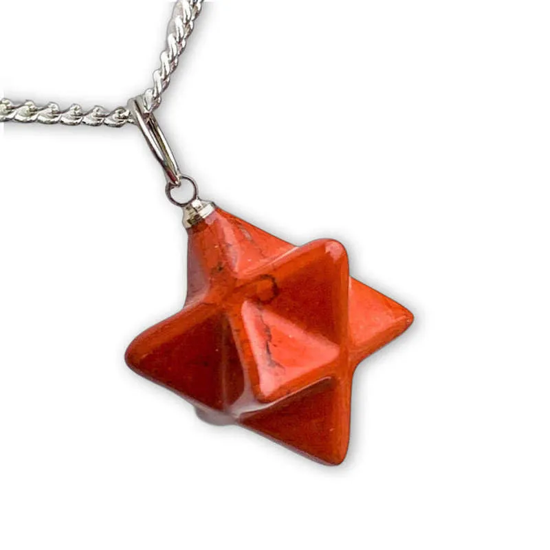 Crystal Stone Merkaba Pendant Necklace