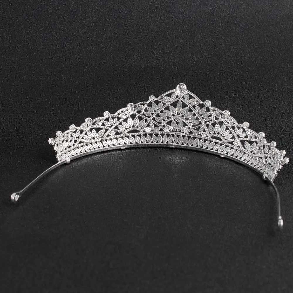 Cubic zirconia wedding bridal tiara diadem hair jewelry CH10211