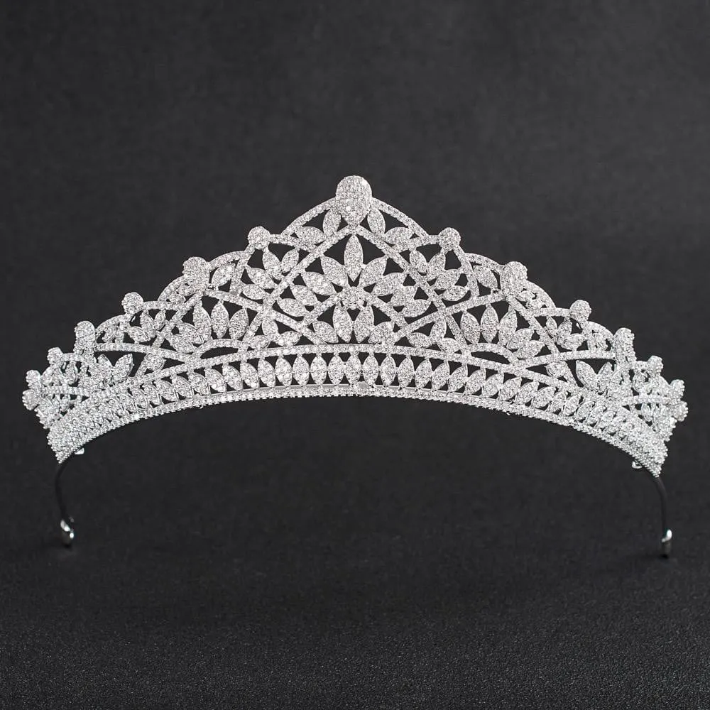 Cubic zirconia wedding bridal tiara diadem hair jewelry CH10211