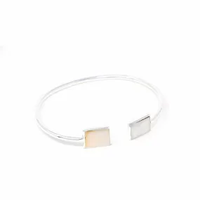 Cuff Bracelet Mother of Pearl Square