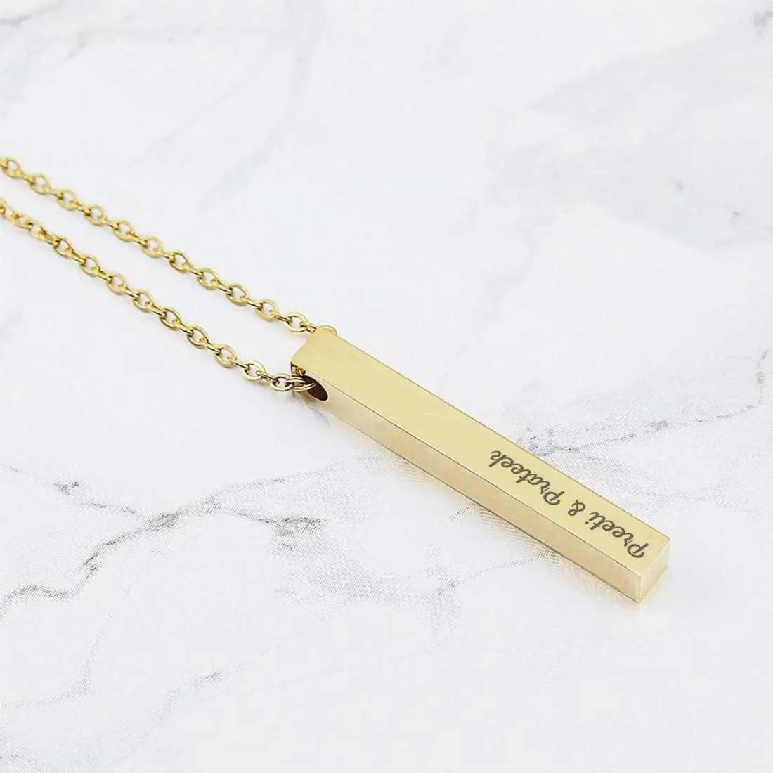 Custom Chain Pendant With Name Engraved Gifts for Birthday Anniversary Valentine Day - Add Name