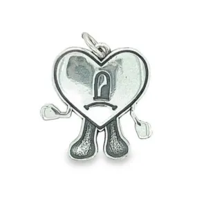 D1164 Grey Badheart             Pendant