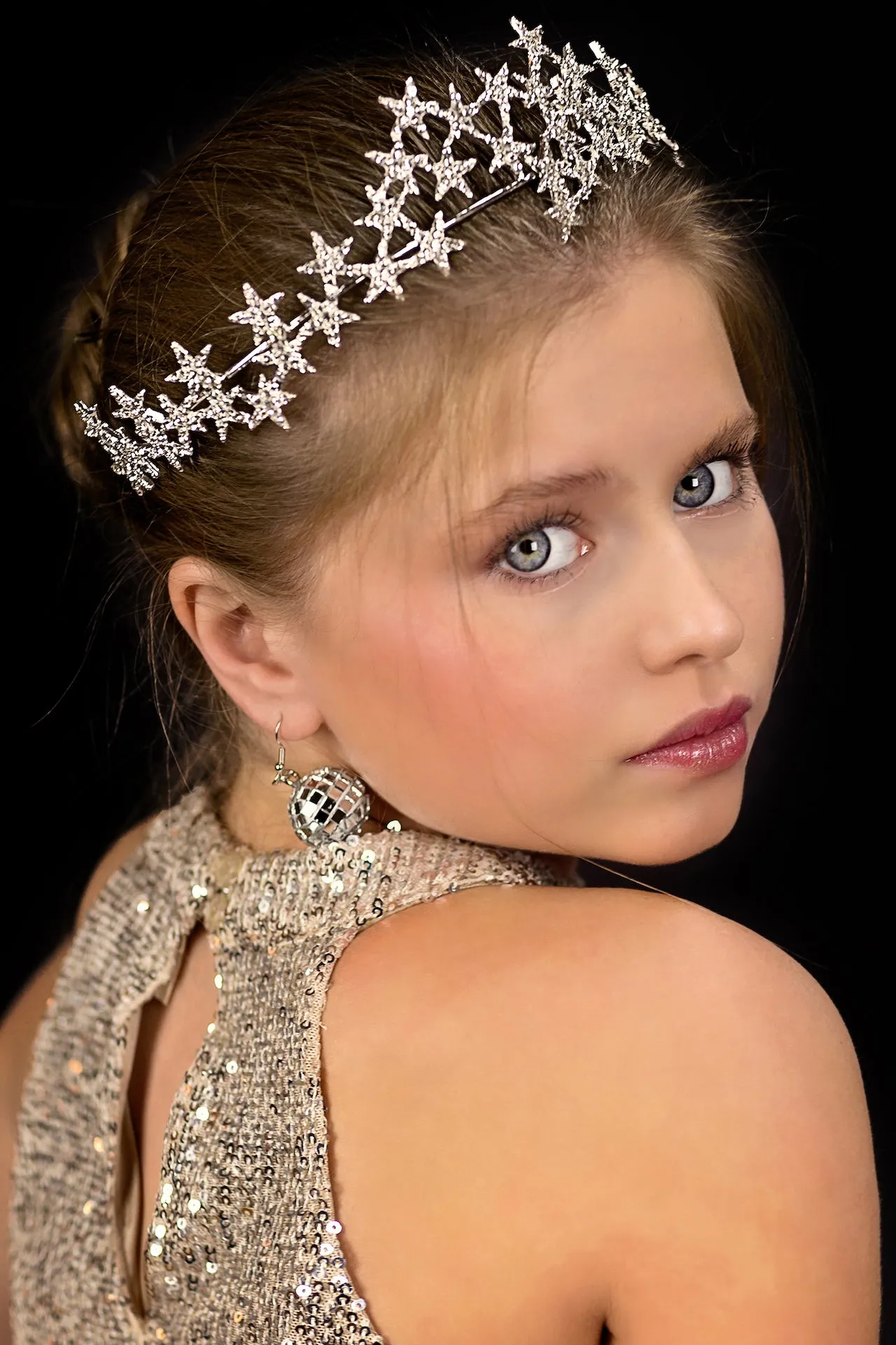 Dazzling Silver Star Headband