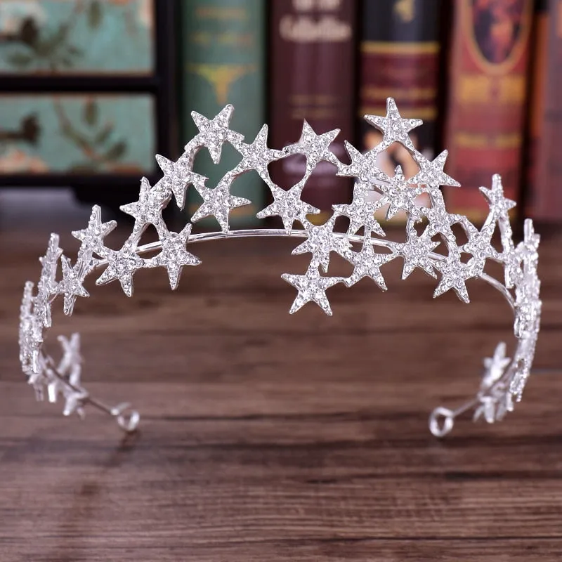 Dazzling Silver Star Headband