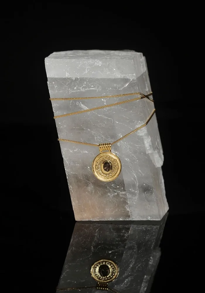 Denarii Coin Necklace - Gold