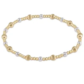 Dignity Sincerity Pattern 4mm Bead Bracelet Pearl