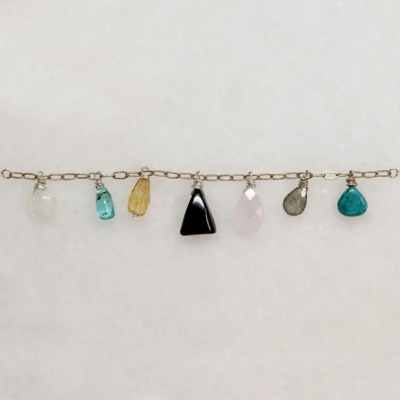 Dreamy Energetic Gemstone & Silver Necklace by Brin