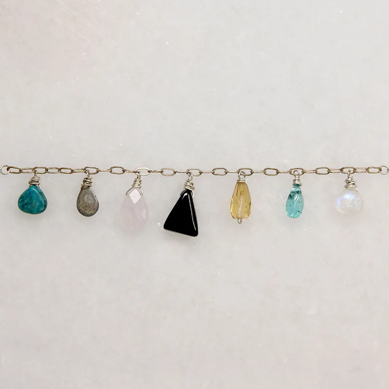 Dreamy Energetic Gemstone & Silver Necklace by Brin