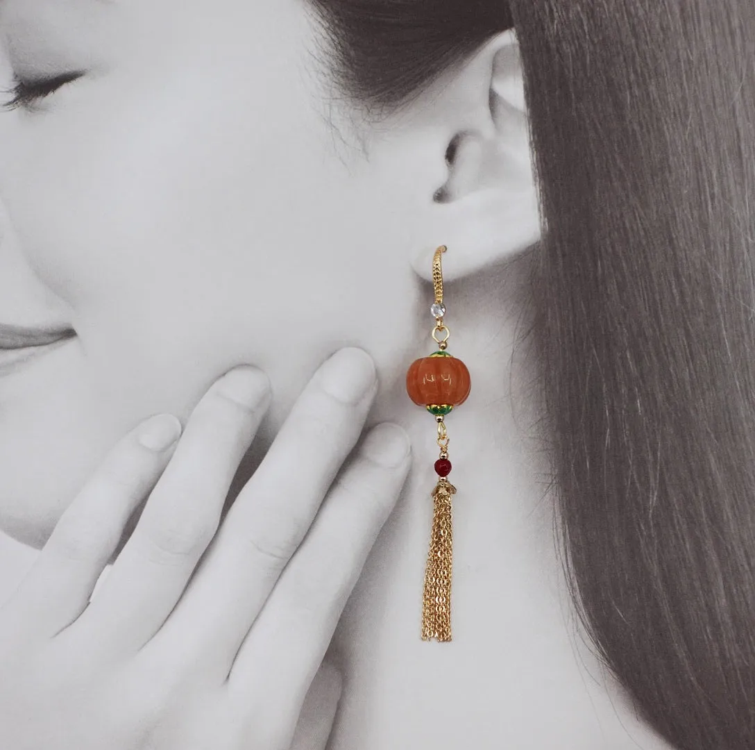 Dunhuang Gemstone Pumpkin Earrings