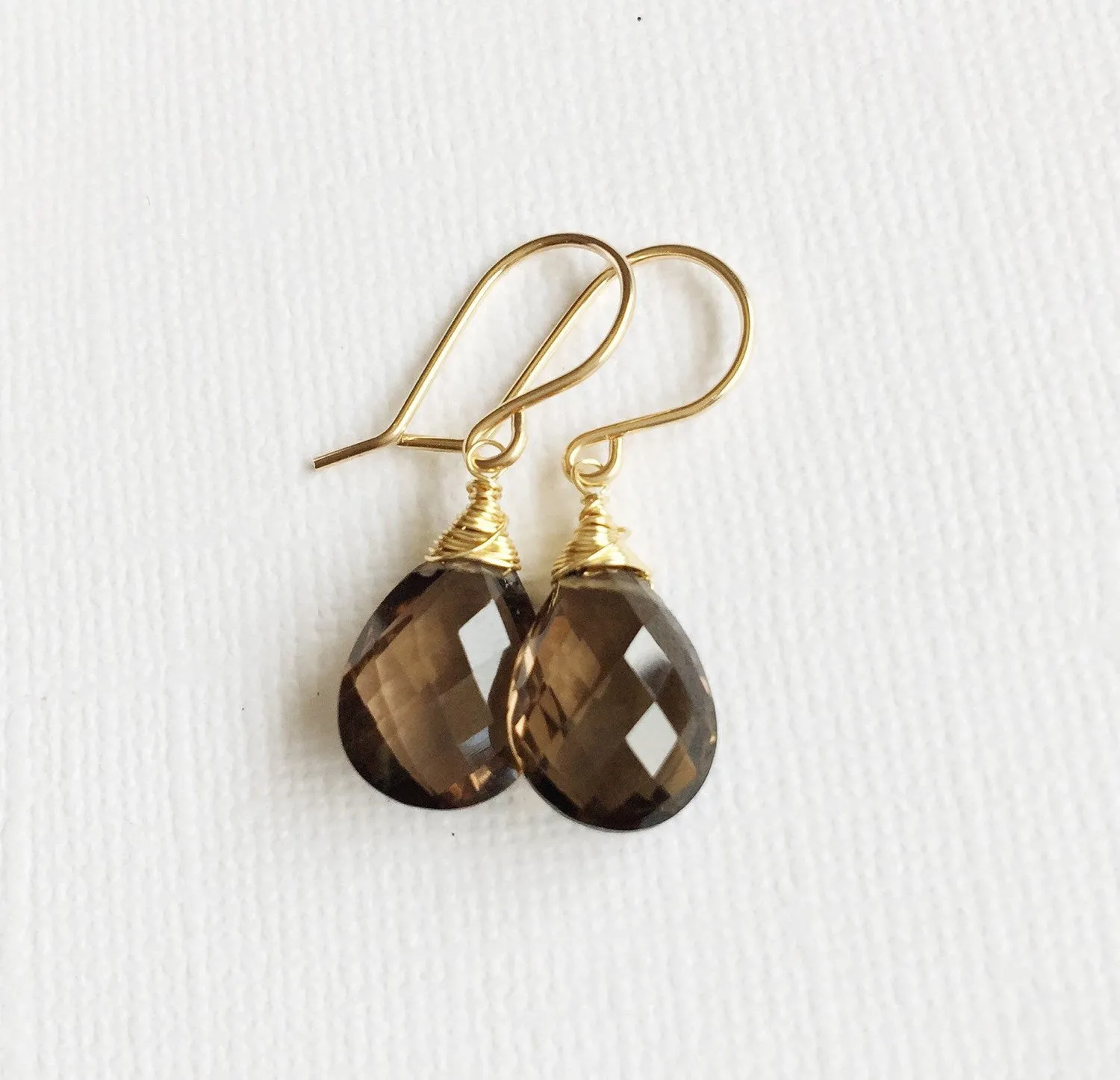 Earrings Nalani - smoky quartz (E245)