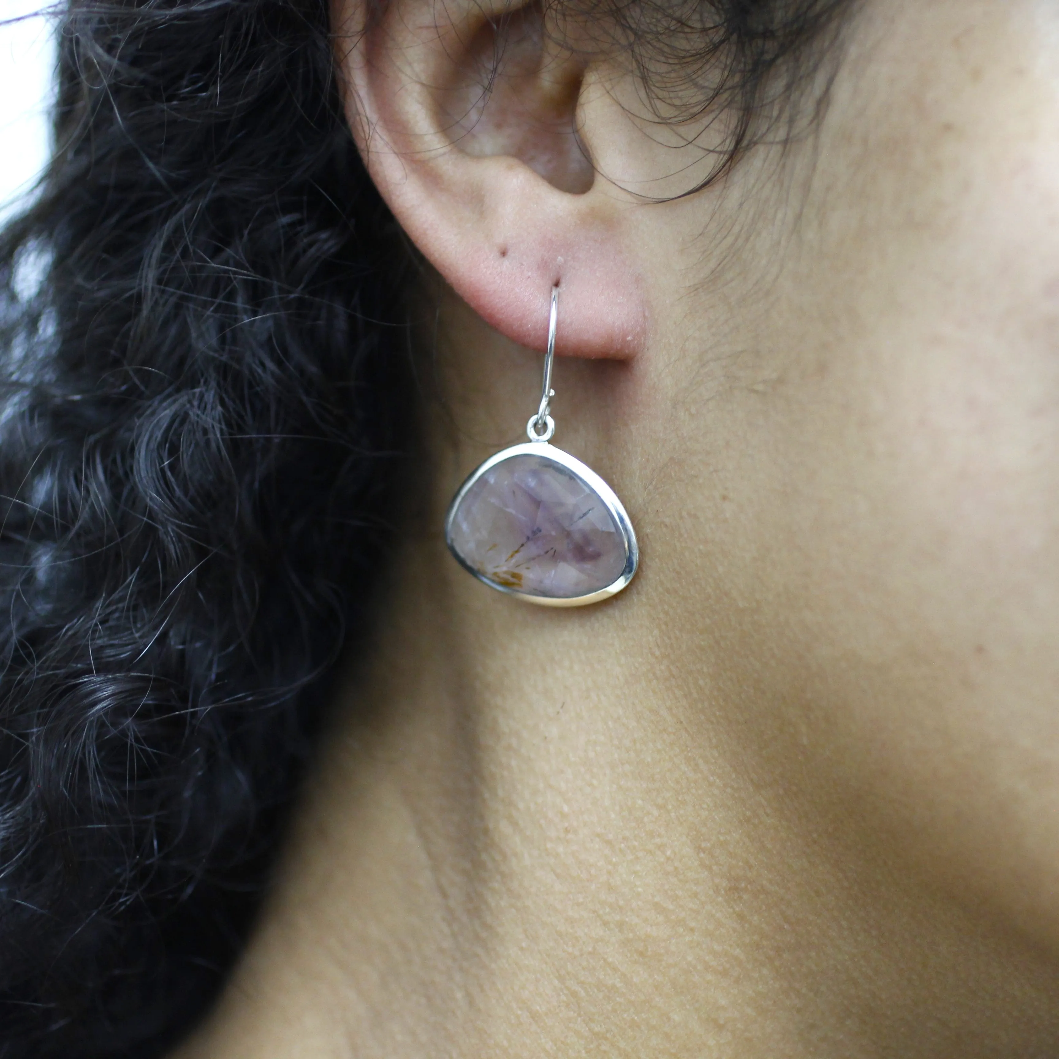 Elestial Quartz Drop Earrings