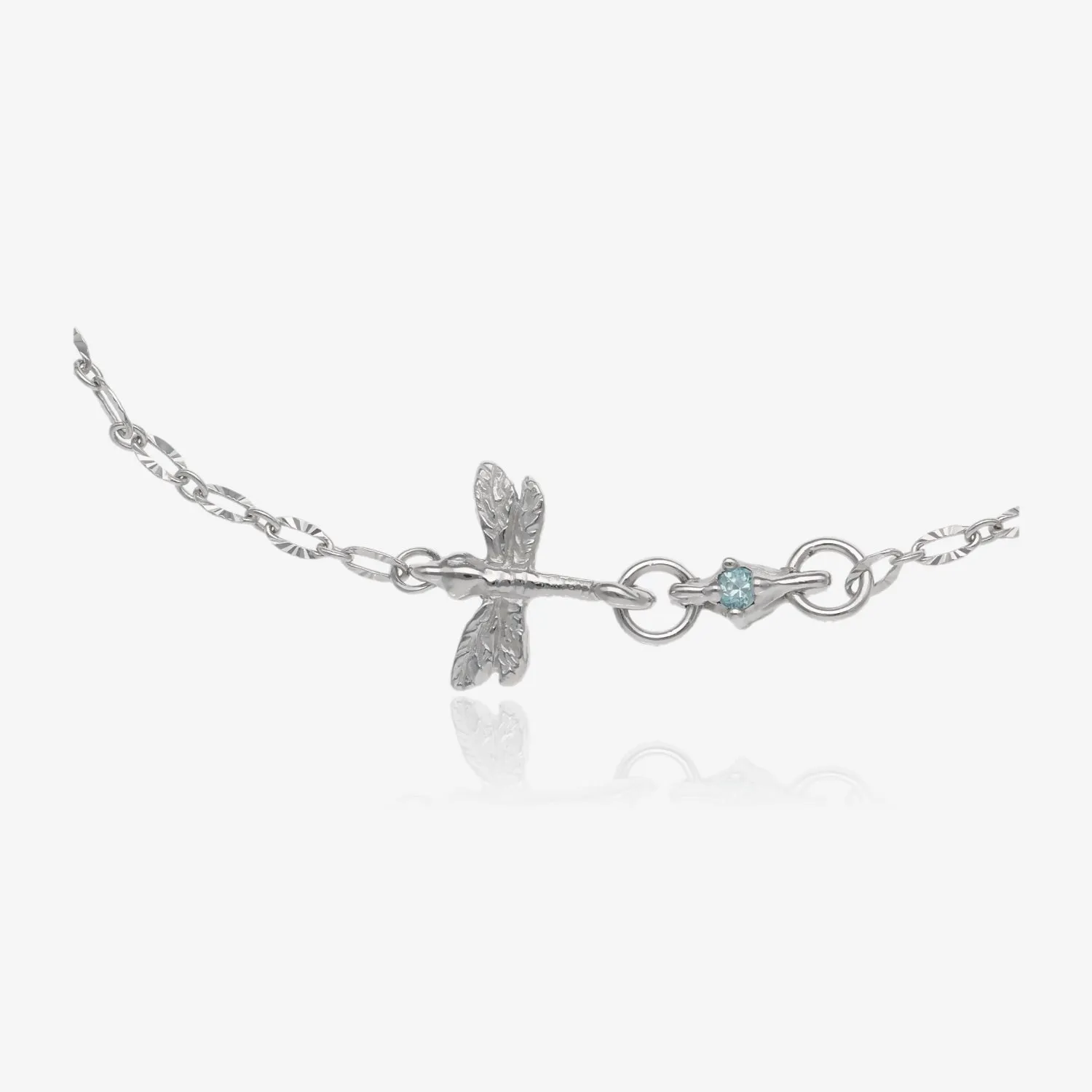 Enchanted Dragonfly Silver and Gem Bracelet