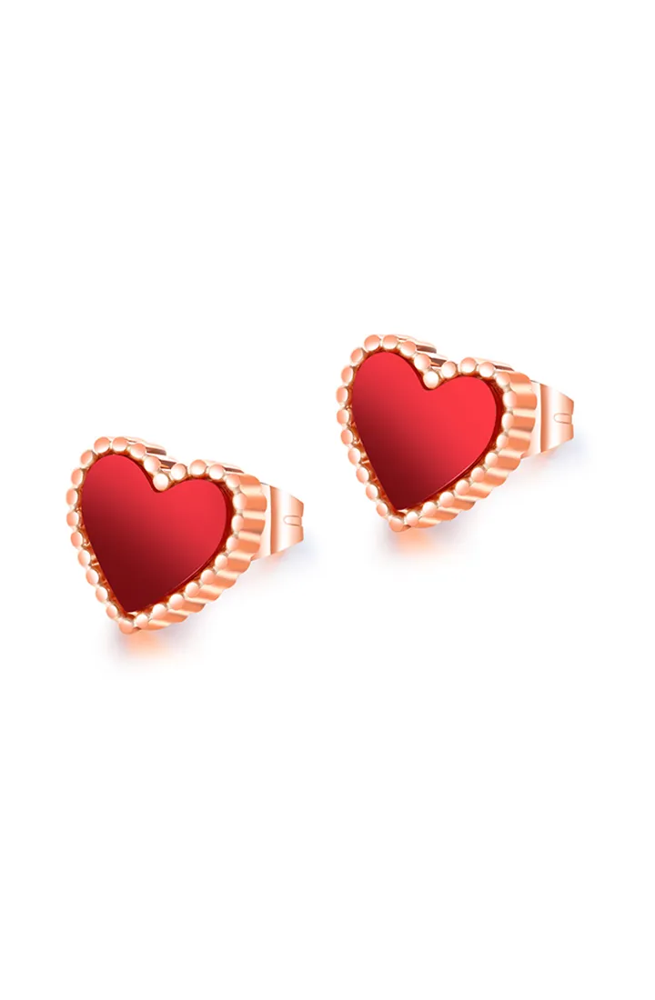 Esme Love Heart Stud Earrings