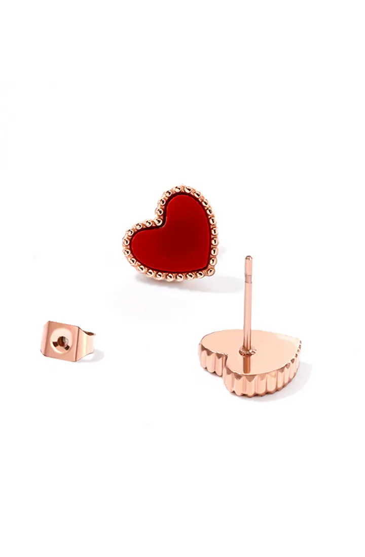 Esme Love Heart Stud Earrings