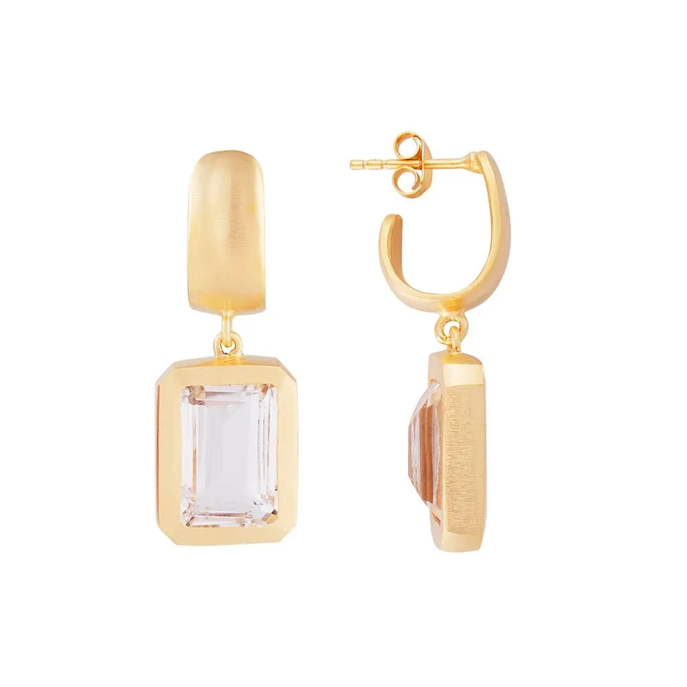 Fairley Crystal Cocktail Earrings - Gold