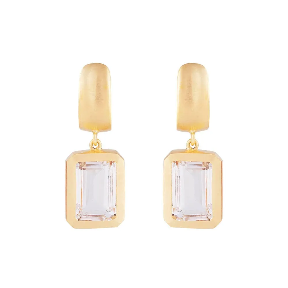 Fairley Crystal Cocktail Earrings - Gold