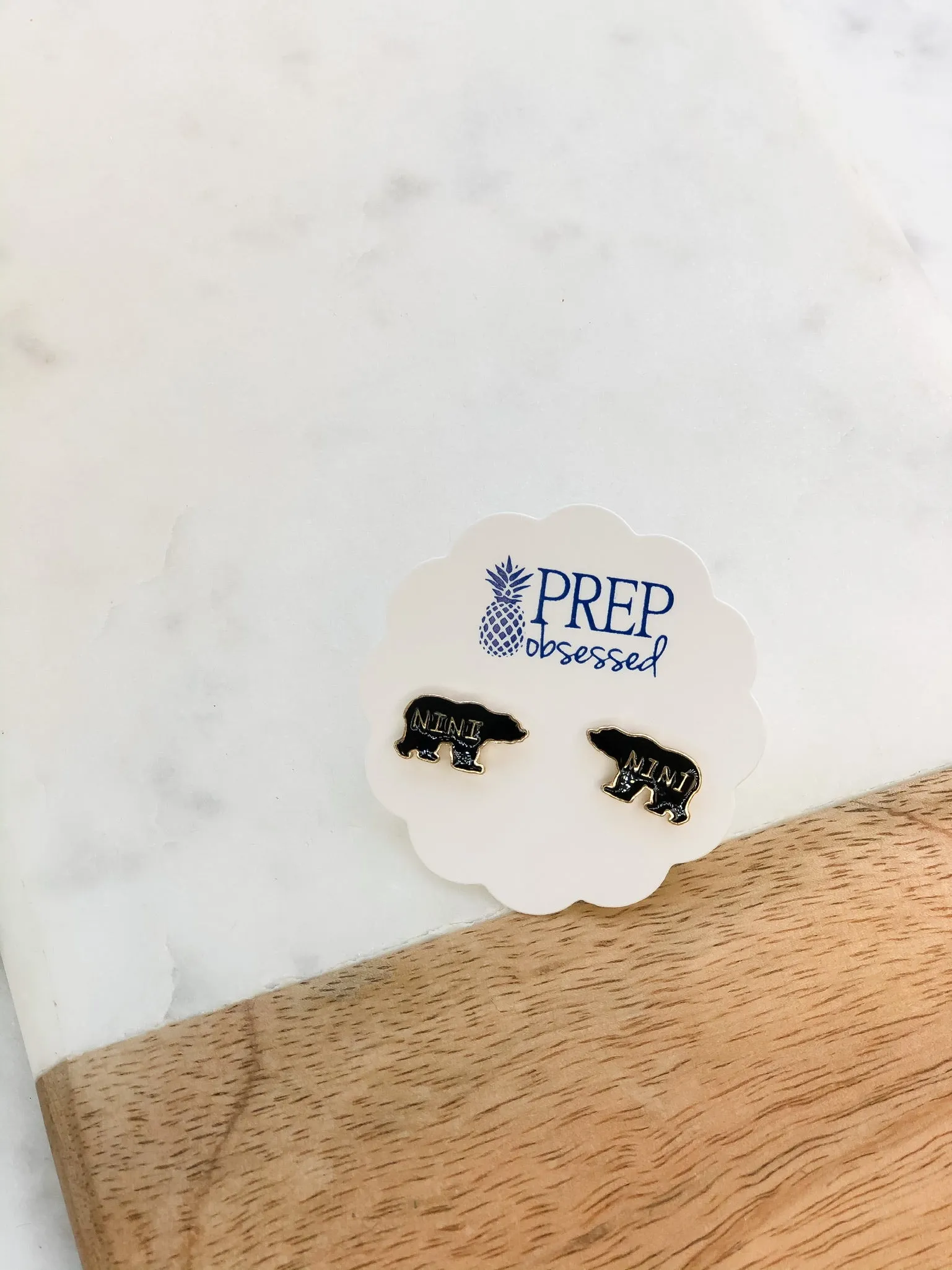 Family Signature Enamel Studs by Prep Obsessed