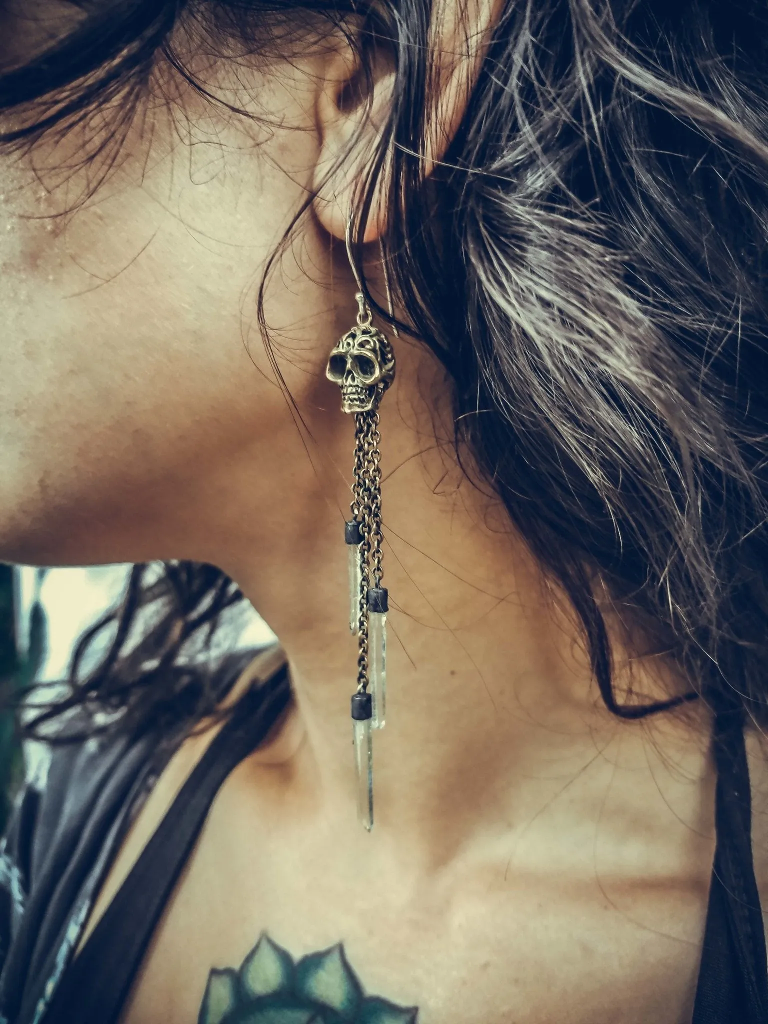 Fibonacci Skull Earrings