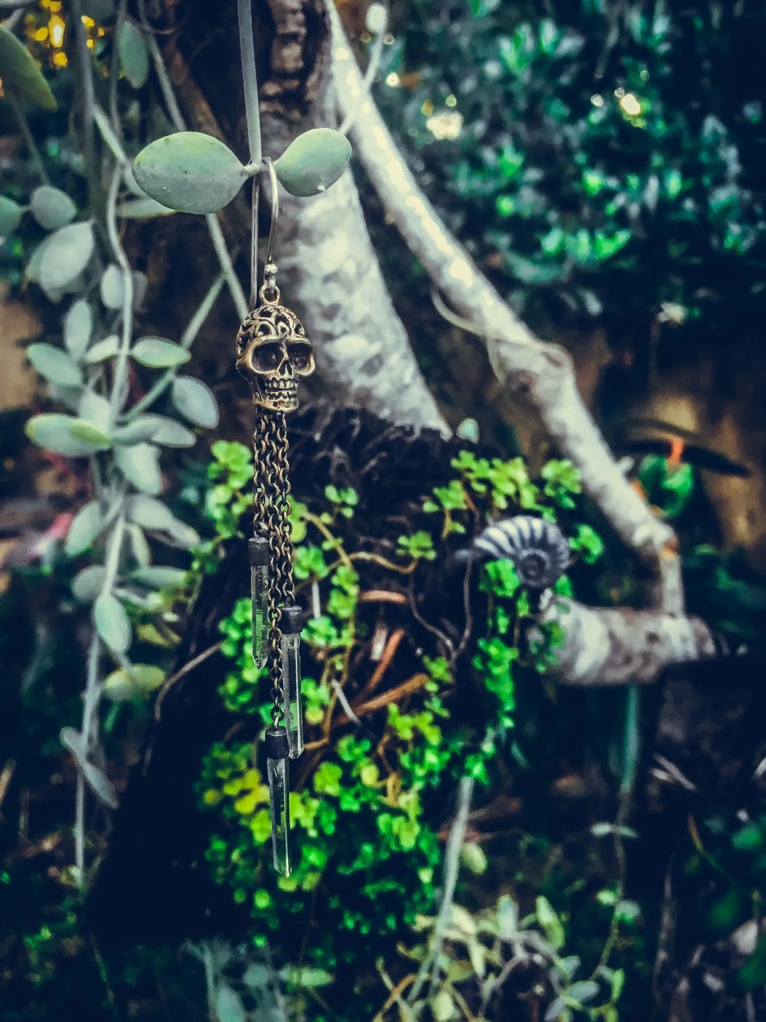 Fibonacci Skull Earrings