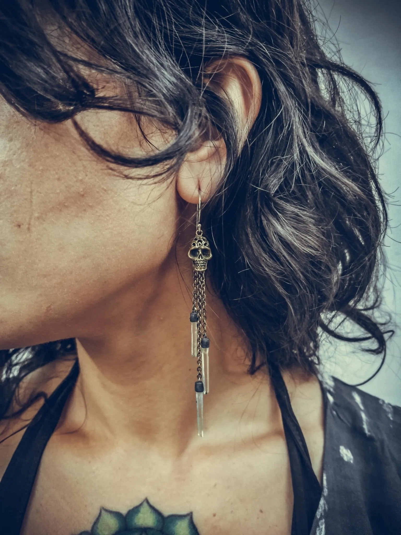 Fibonacci Skull Earrings