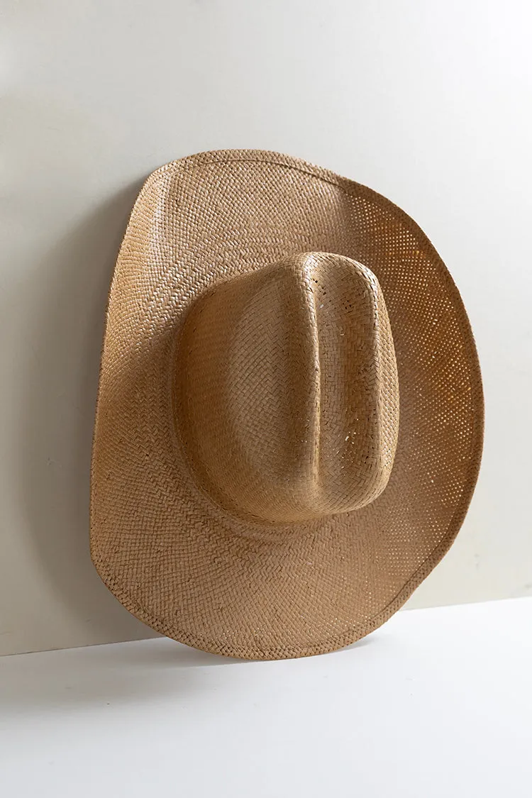 Flea Style Brooks Tan Straw Western Hat