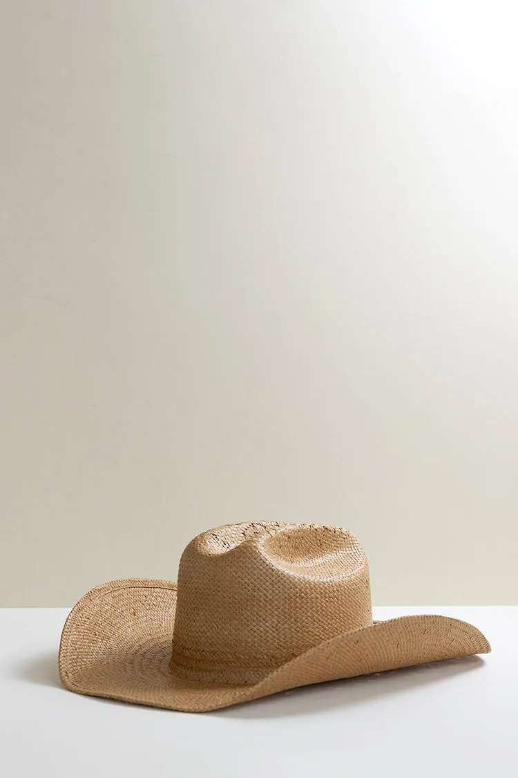 Flea Style Brooks Tan Straw Western Hat