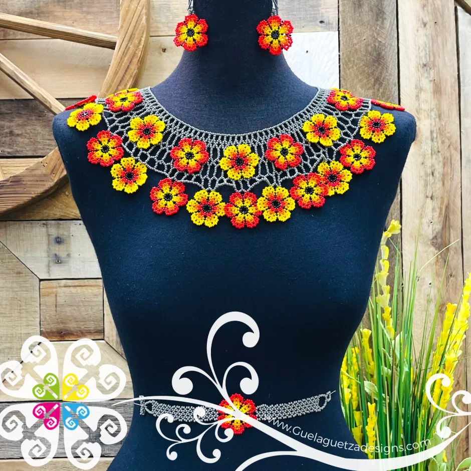 Flower Vine Beaded Set