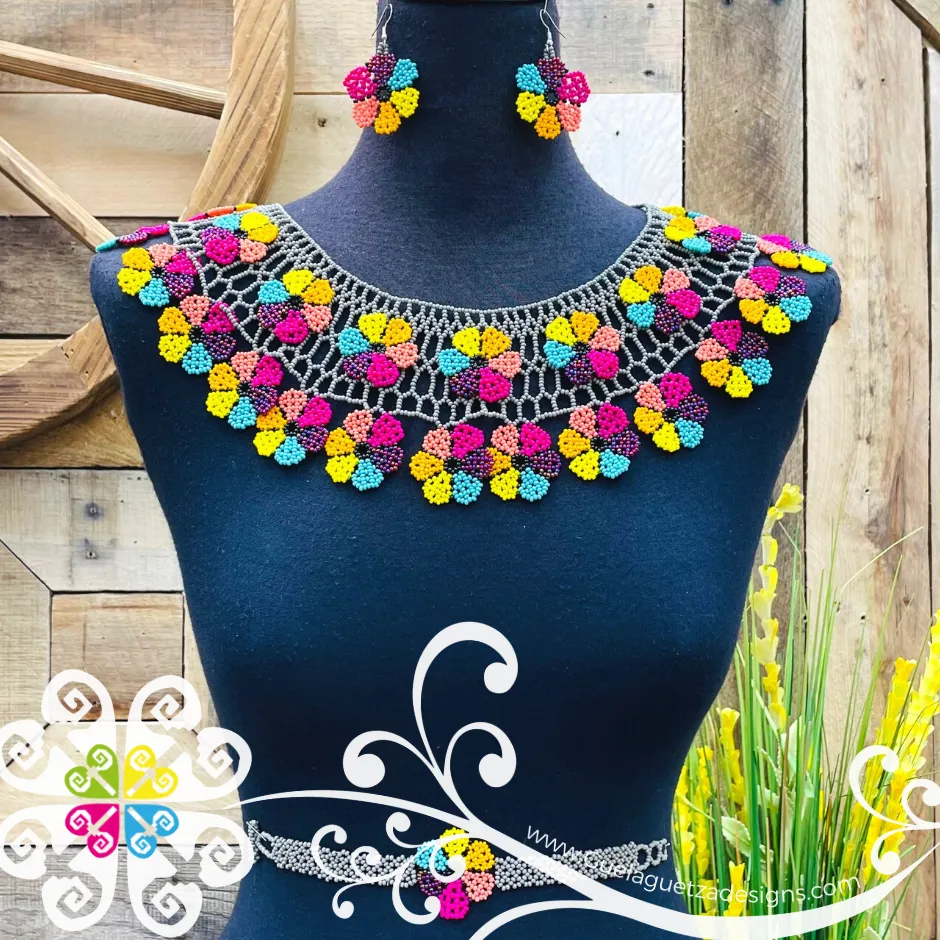 Flower Vine Beaded Set