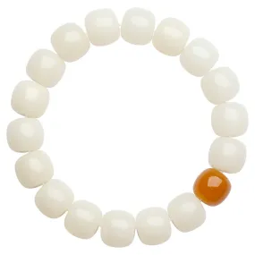 Fortune's Favor Sterling Silver Jade Bodhi Root Bracelet