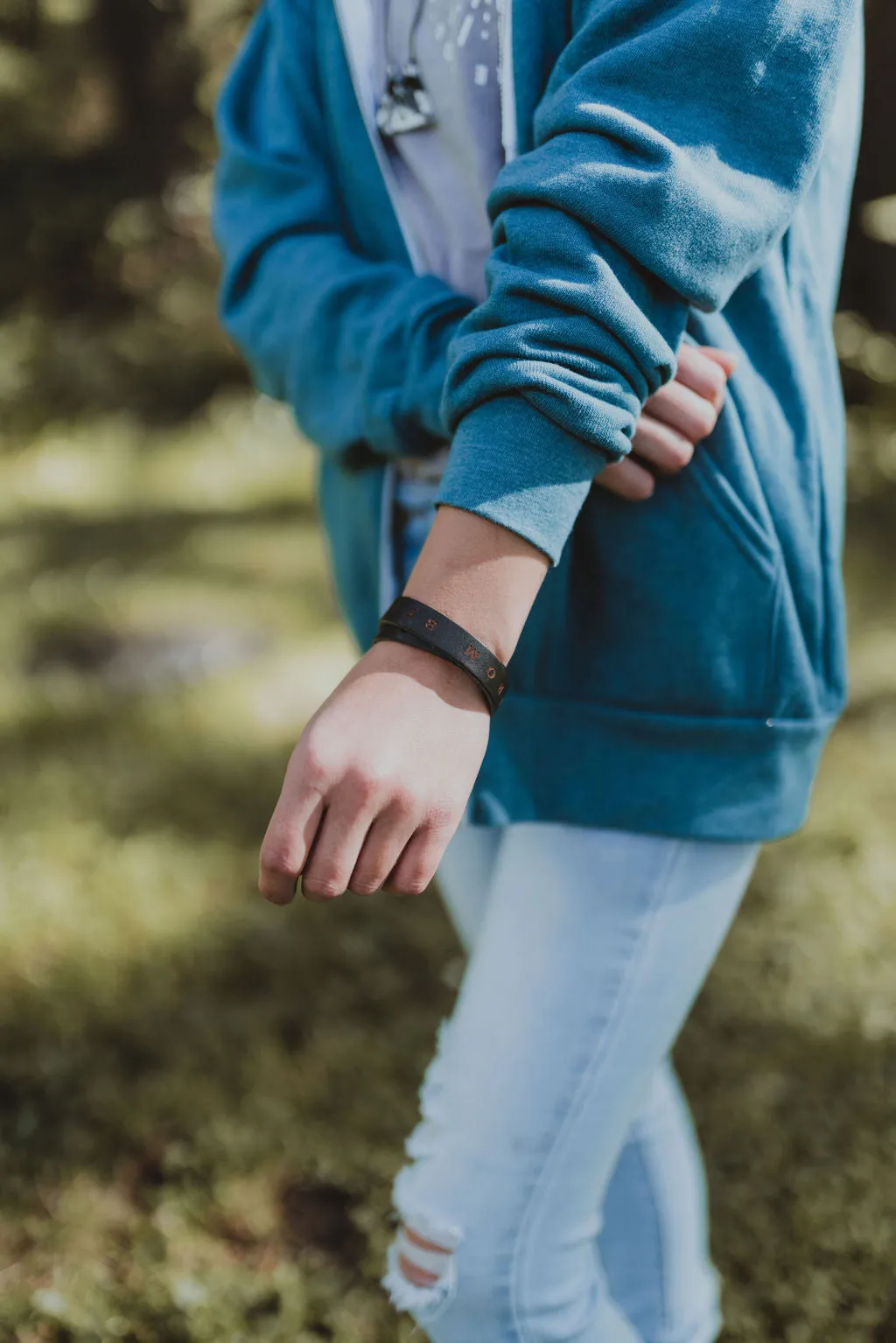 From Beginning To End Leather Bracelet