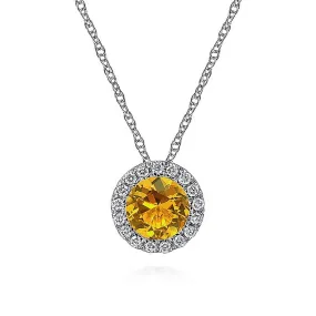 Gabriel Diamond & Citrine Pendant