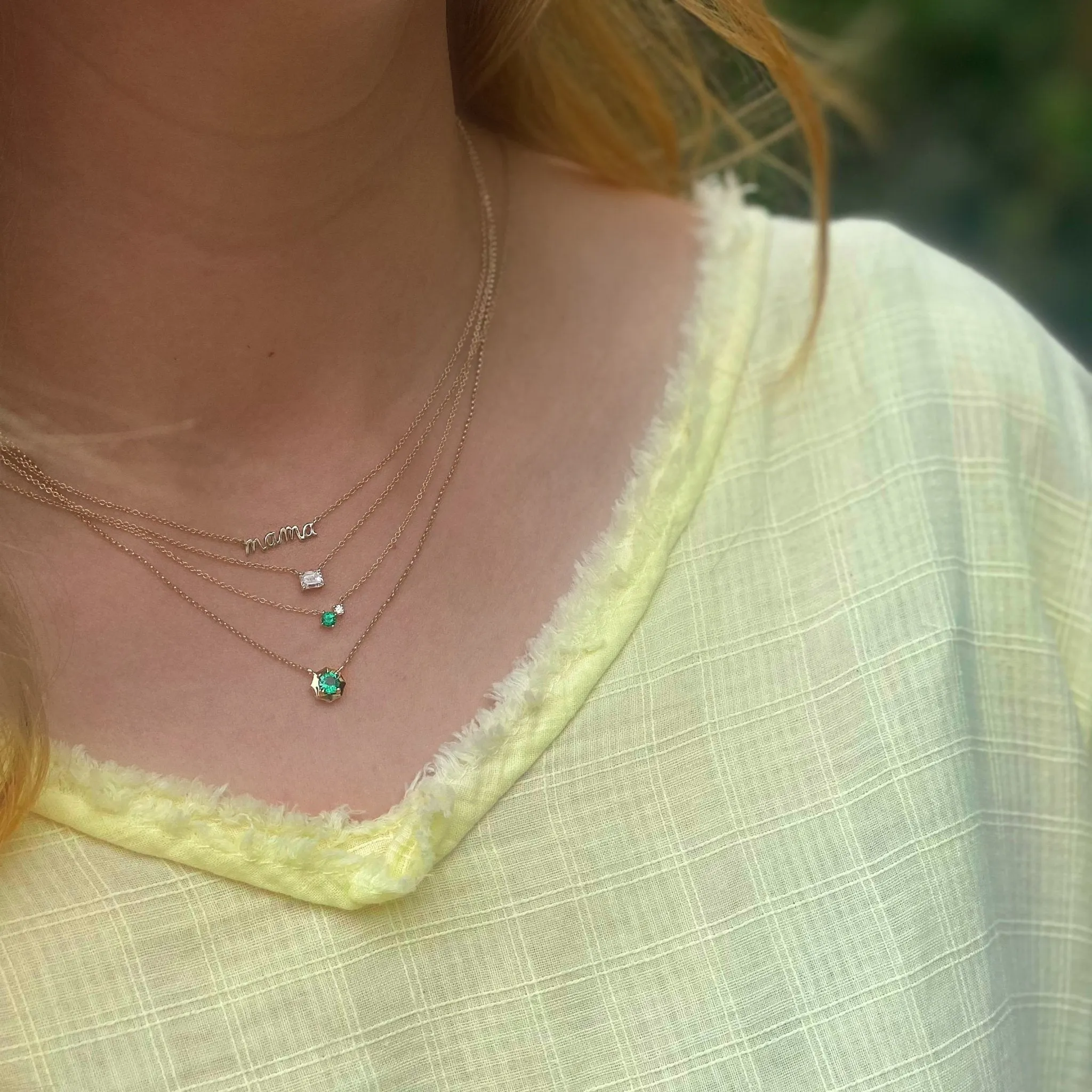 Gemstone and Diamond Duo Necklace