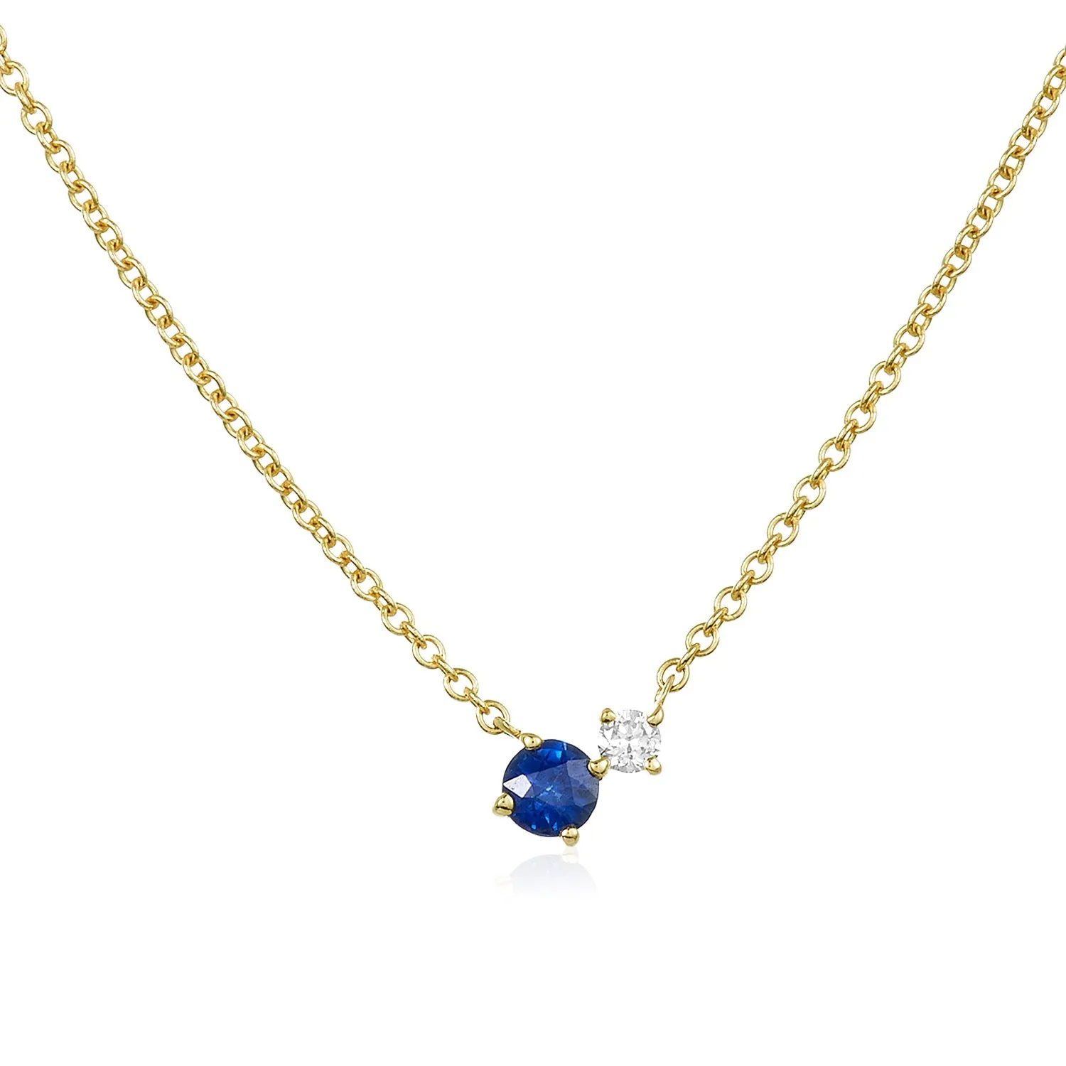 Gemstone and Diamond Duo Necklace