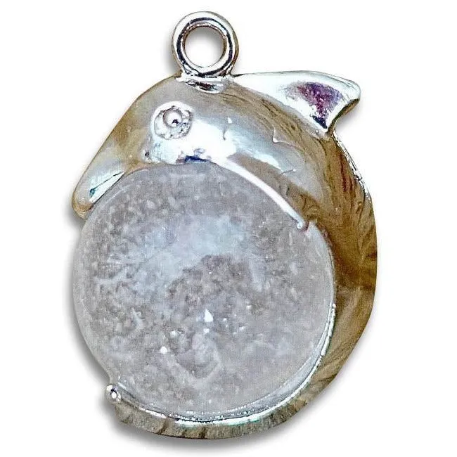 Gemstone Dolphin Pendant Necklace