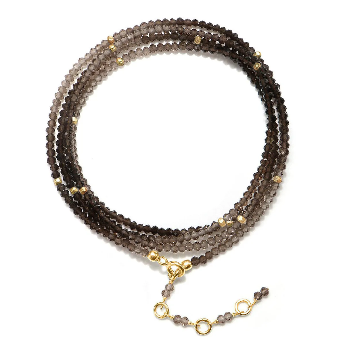 Gemstone Sparkle Wrap-Ombre Smoky Quartz