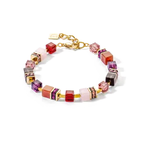 GeoCUBE® Precious statement bracelet gold-red