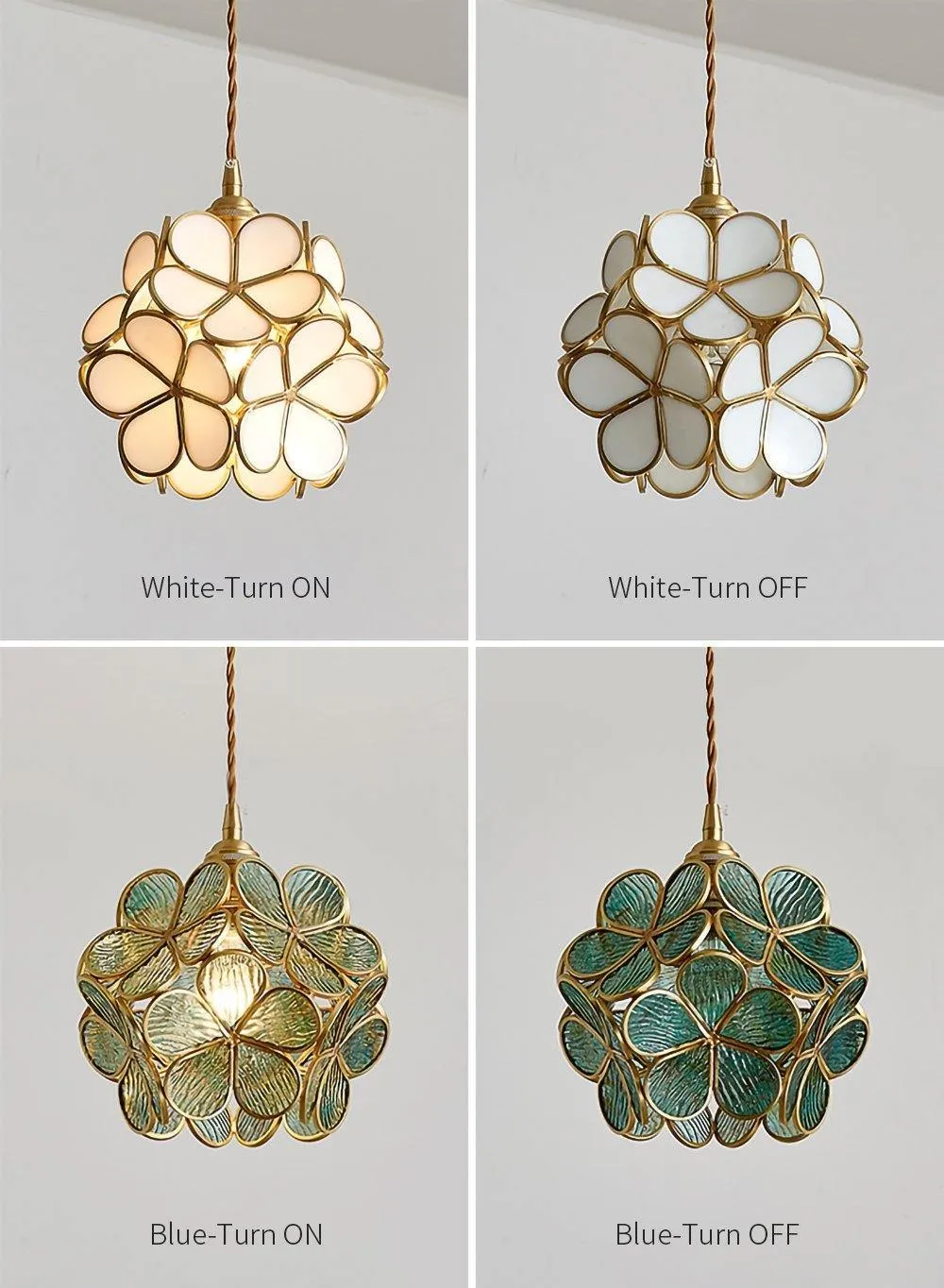 Glass Petal Pendant Lights