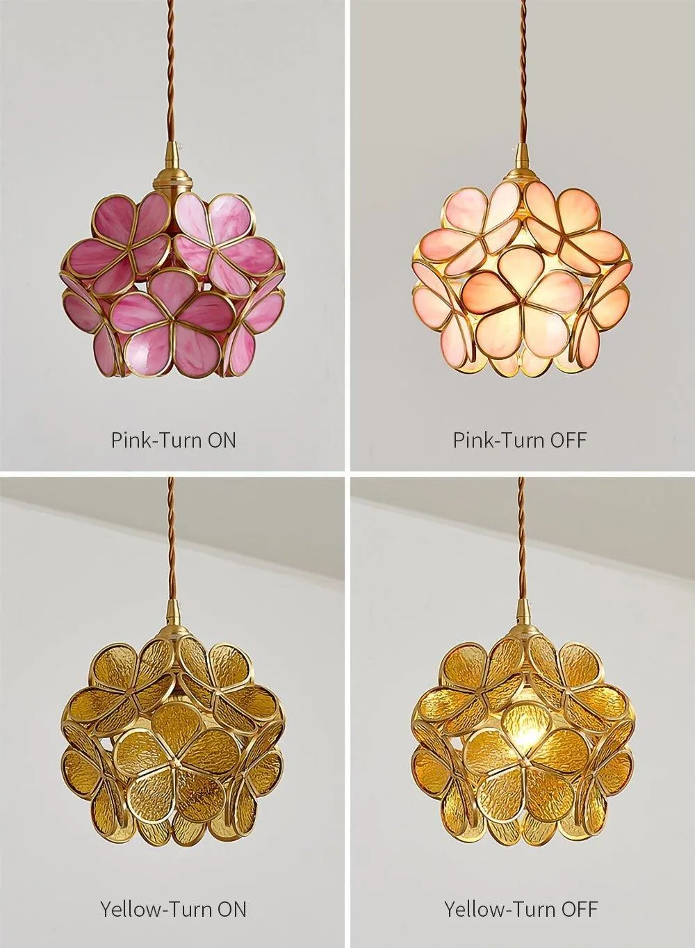 Glass Petal Pendant Lights