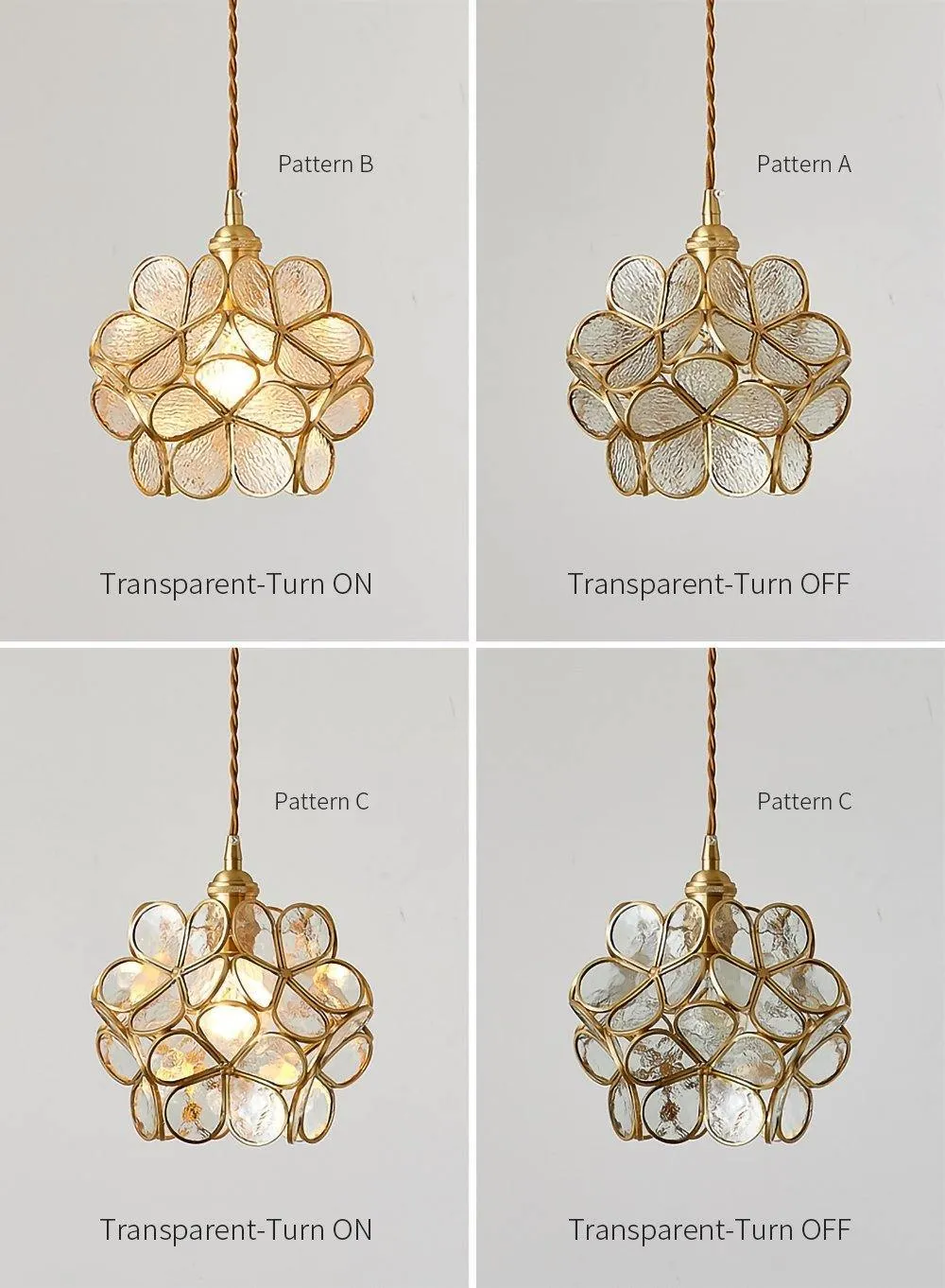 Glass Petal Pendant Lights