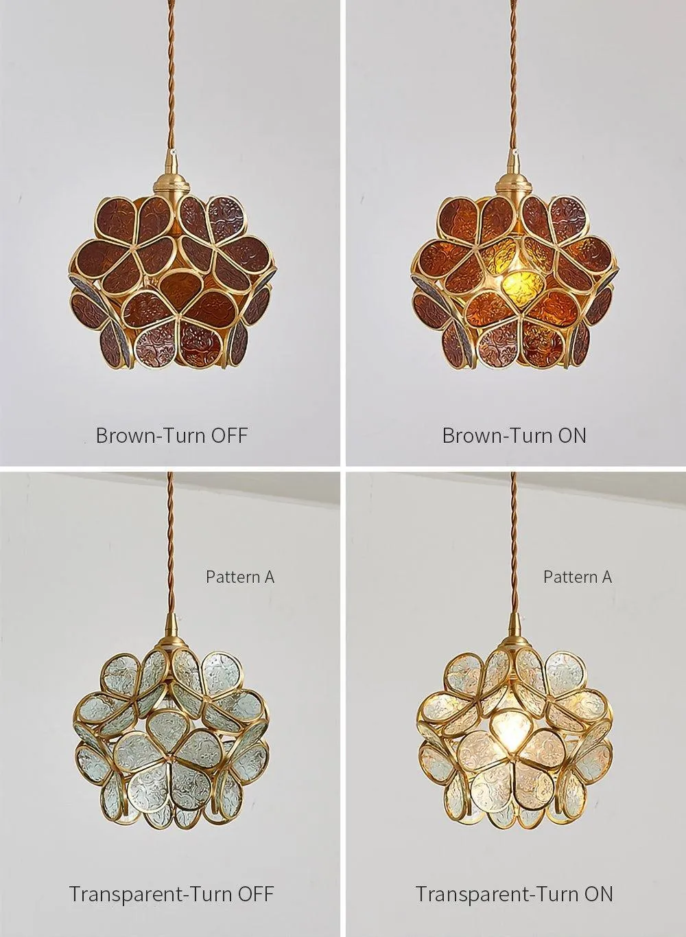 Glass Petal Pendant Lights