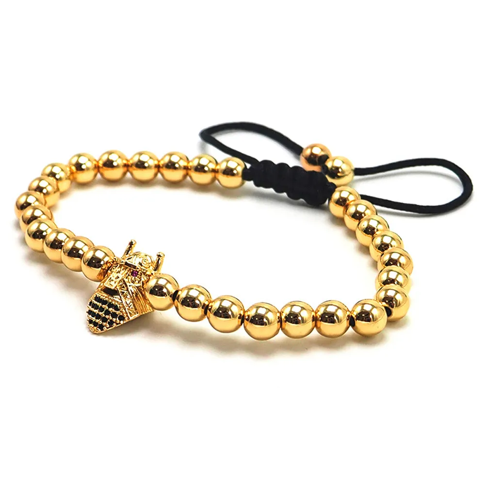 Gold Beaded Gladiator Bracelet