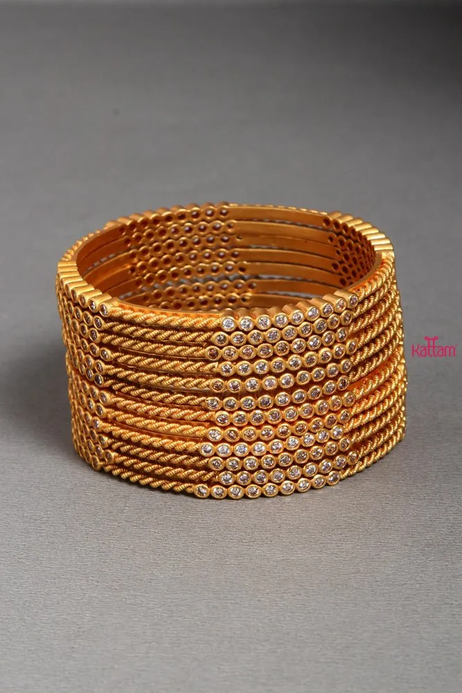 Gold Stackable Bangle Set of 12