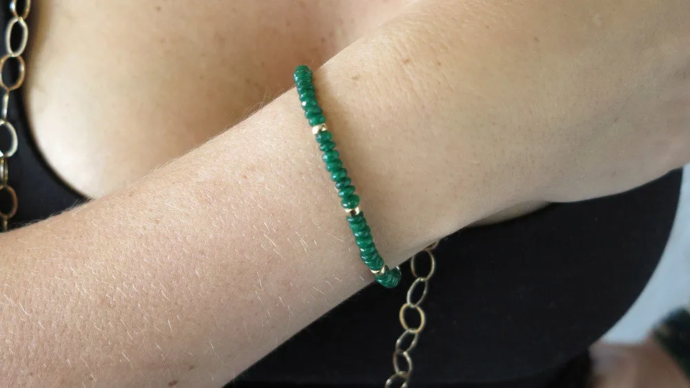 Green Jade Beaded Bracelet (Style 2)