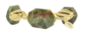 Green Tree Agate Bangle Bracelet