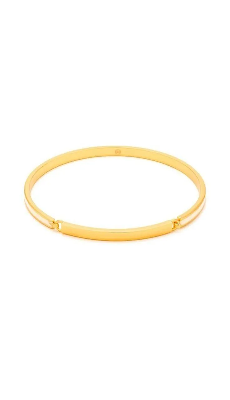 Gwen Hinge Bangle Bracelet - White