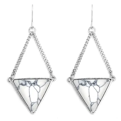 Hanging Silver Tone Earrings